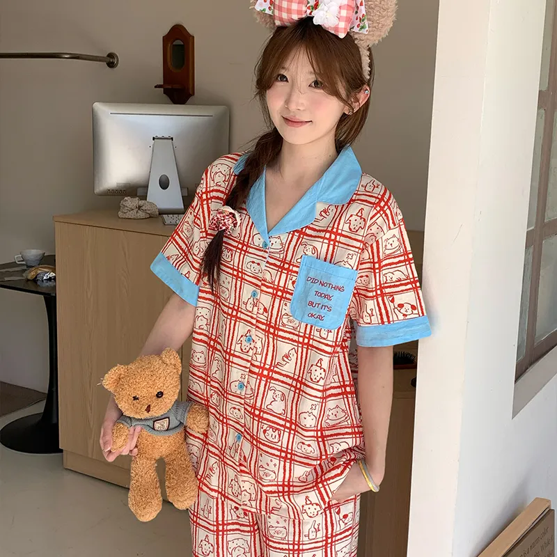 Wabi Town Pajama Set Women's Image Color-4