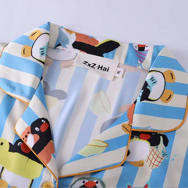 Wabi Town Pajama Set Women's Blue-2