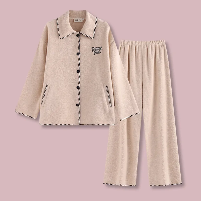 Wabi Town Pajama Set Women's Apricot-1
