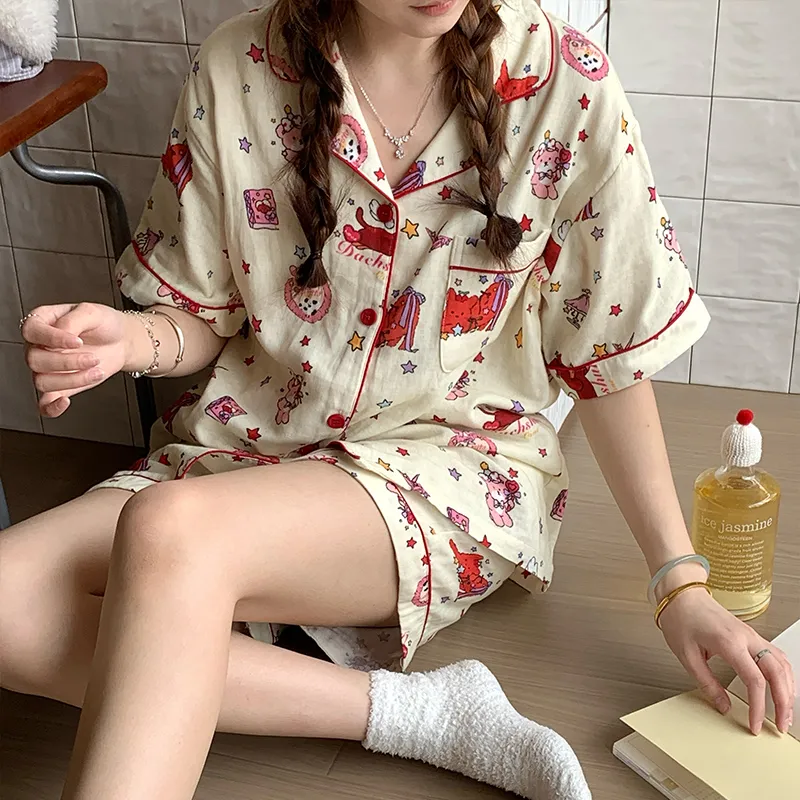 Wabi Town Pajama Set Women's Image Color-3