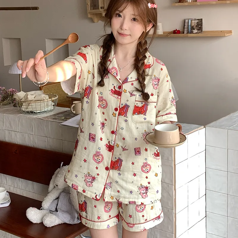 Wabi Town Pajama Set Women's Image Color-4