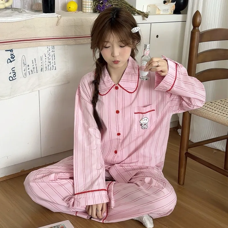 Wabi Town Pajama Set Women's Pink-2