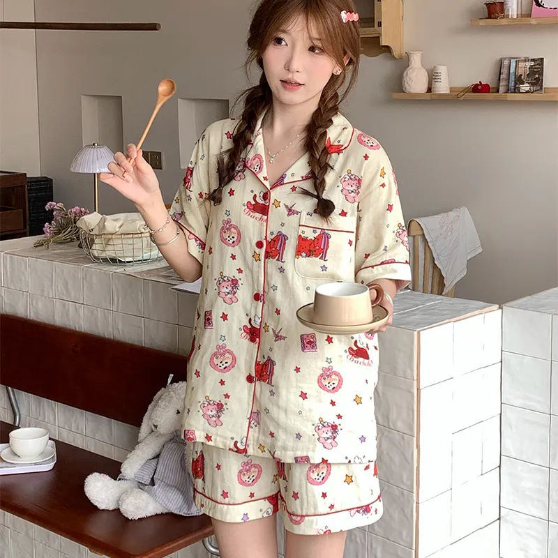 Wabi Town Pajama Set Women's Image Color-5