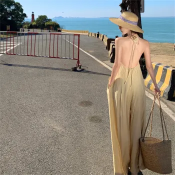 MADALLO Jumpsuit Women's Apricot Yellow
