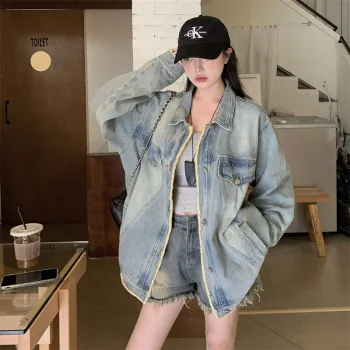 MADALLO Denim Jacket Unisex Vintage Blue