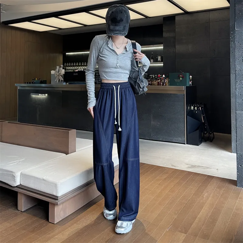 MADALLO Casual Pants Women's Dark Blue-6