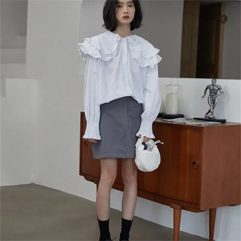MADALLO Long Sleeved Shirt Women's White-4