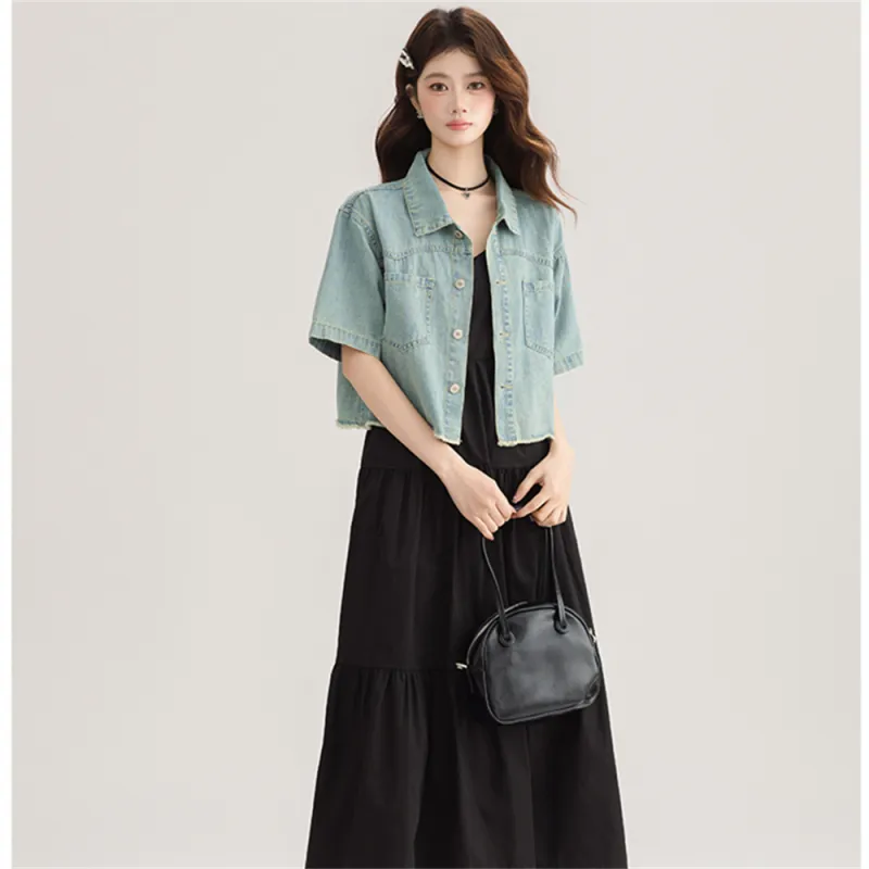 MADALLO Denim Jacket Women's Light Blue-1