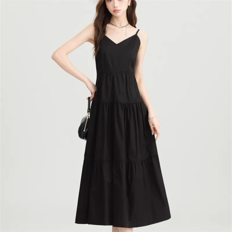 MADALLO Slip Dress Women's Black-4