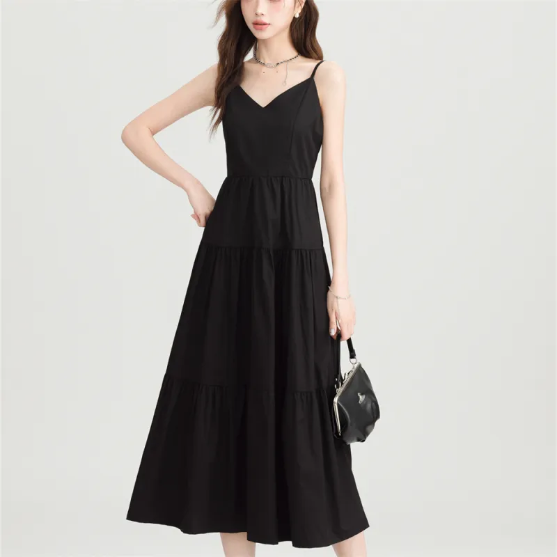 MADALLO Slip Dress Women's Black-3