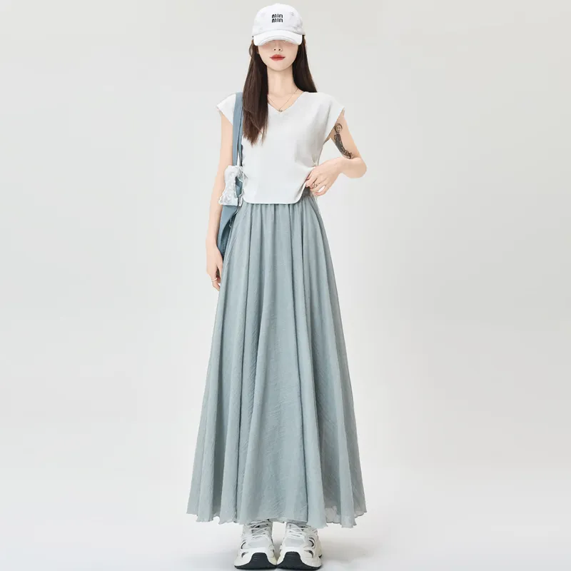 MADALLO Casual Long Skirt Women's-3