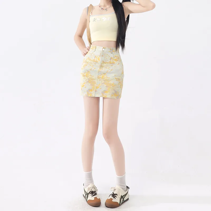 MADALLO Denim Short Skirts Women's-2