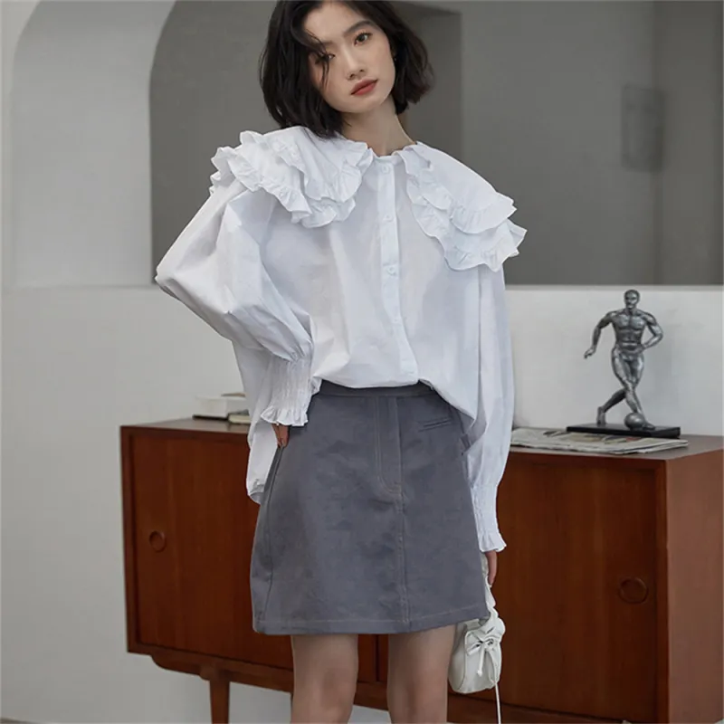 MADALLO Long Sleeved Shirt Women's White-3