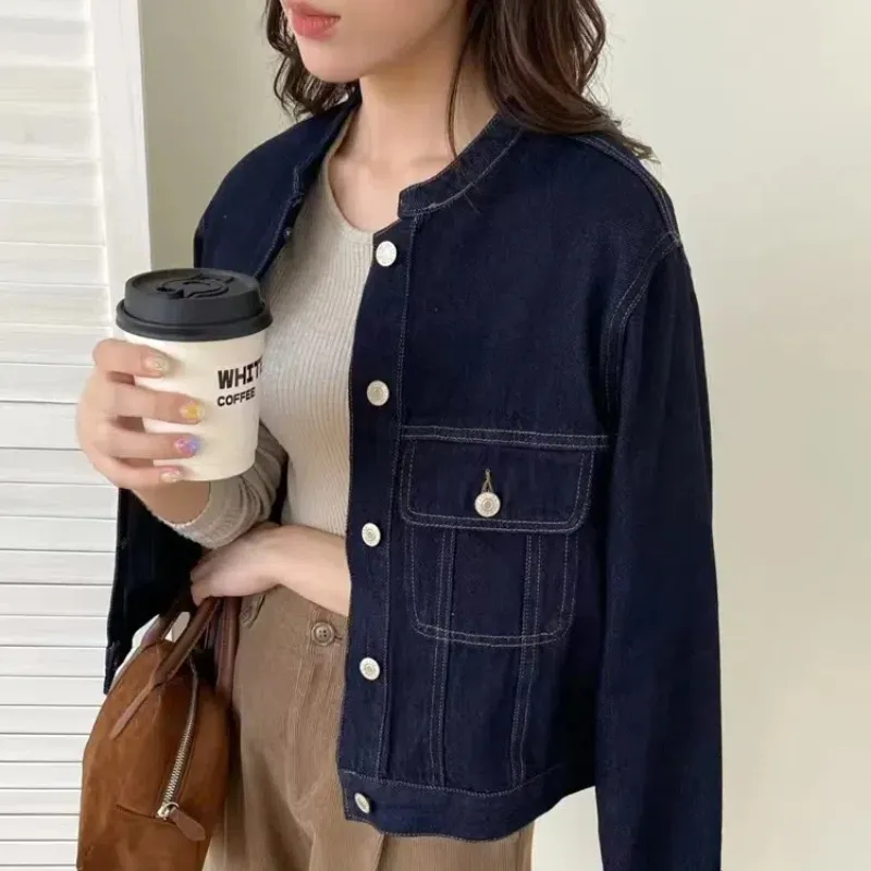 MADALLO Denim Jacket Women's Dark Blue-3