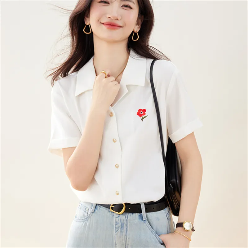 MADALLO Chiffon Shirt Women's Ecru-5