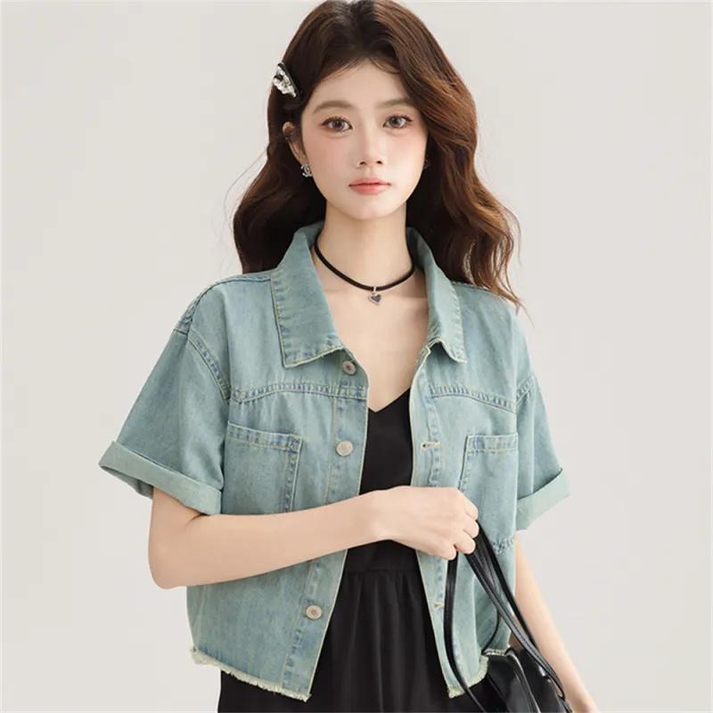 MADALLO Denim Jacket Women's Light Blue-3