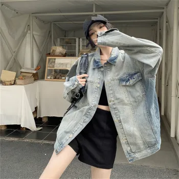MADALLO Denim Jacket Women's Vintage Blue