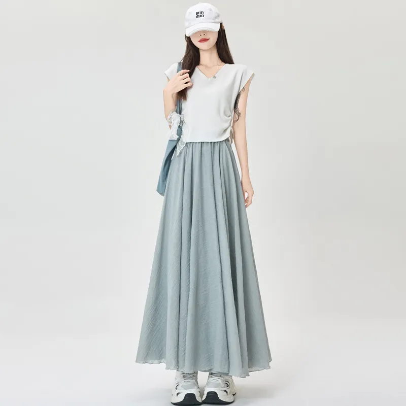 MADALLO Casual Long Skirt Women's-2