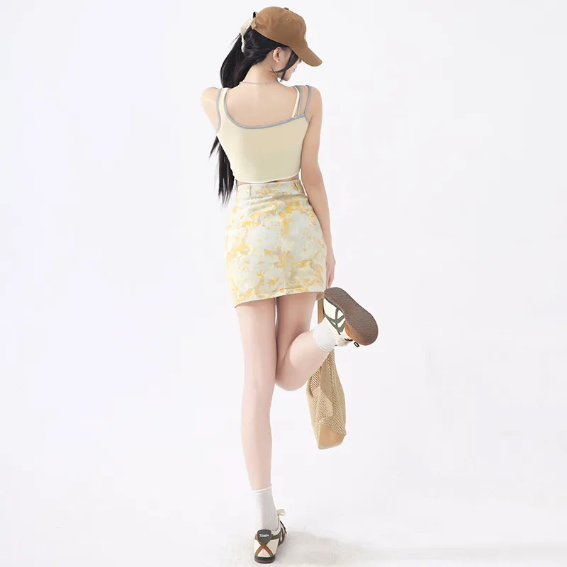 MADALLO Denim Short Skirts Women's-1