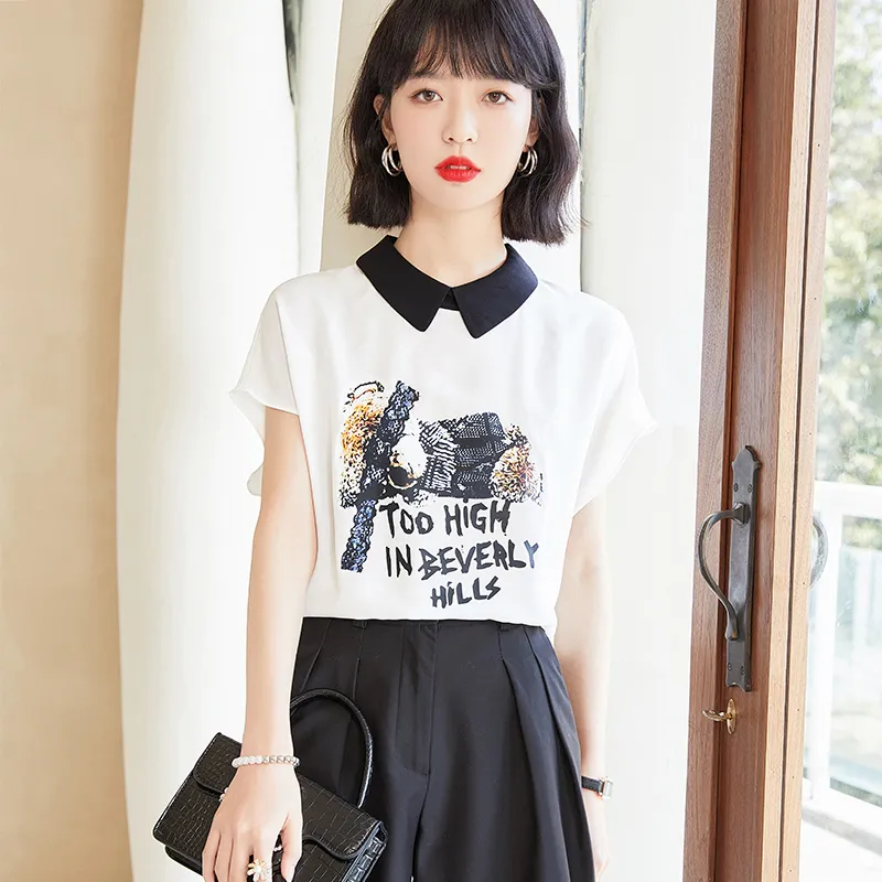 MADALLO Chiffon Shirt Women's White-3
