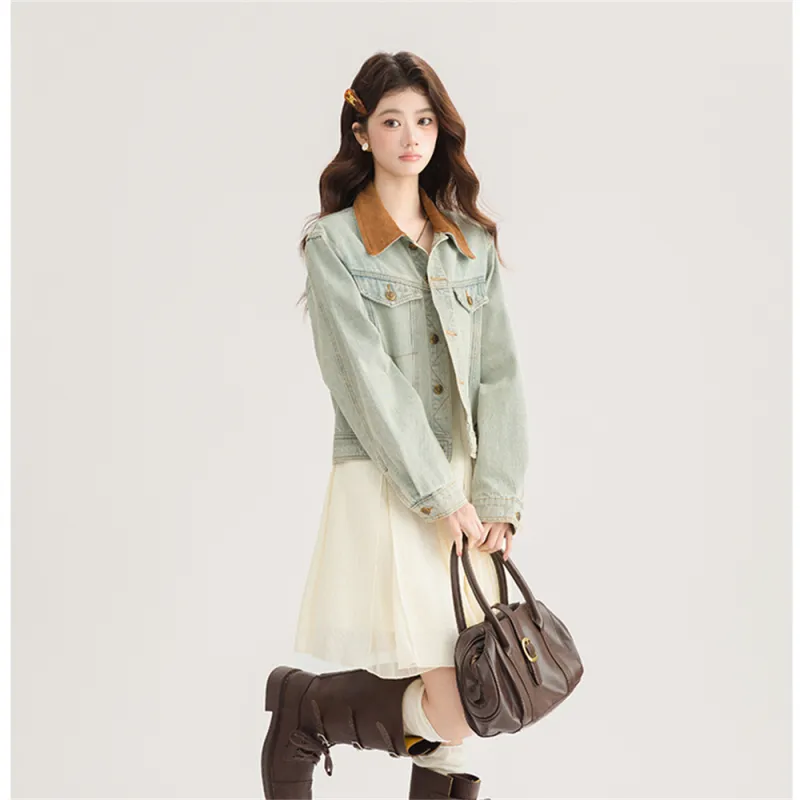 MADALLO Denim Jacket Women's Light Blue-1