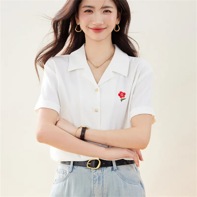MADALLO Chiffon Shirt Women's Ecru-4