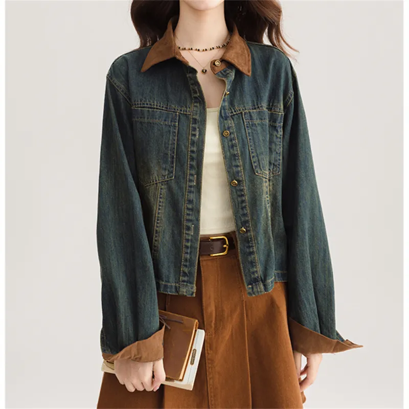 MADALLO Denim Jacket Women's Blue-5