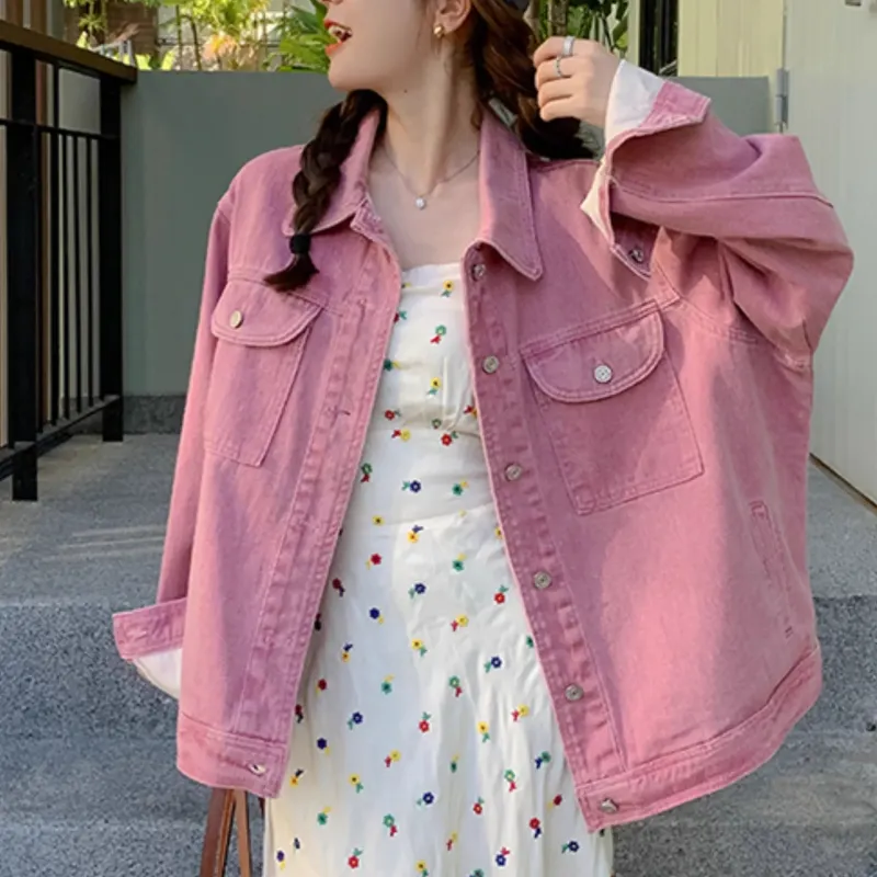 MADALLO Denim Jacket Women's Rose Red-4