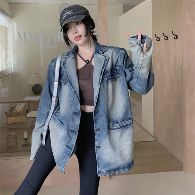 MADALLO Denim Jacket Women's Image Color-3