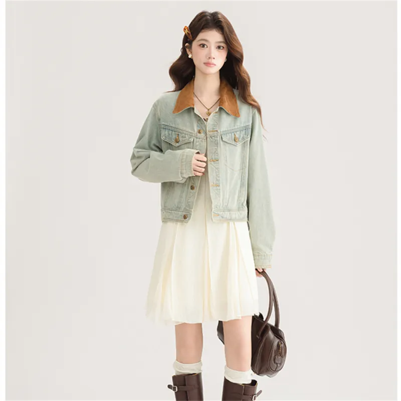 MADALLO Denim Jacket Women's Light Blue-2
