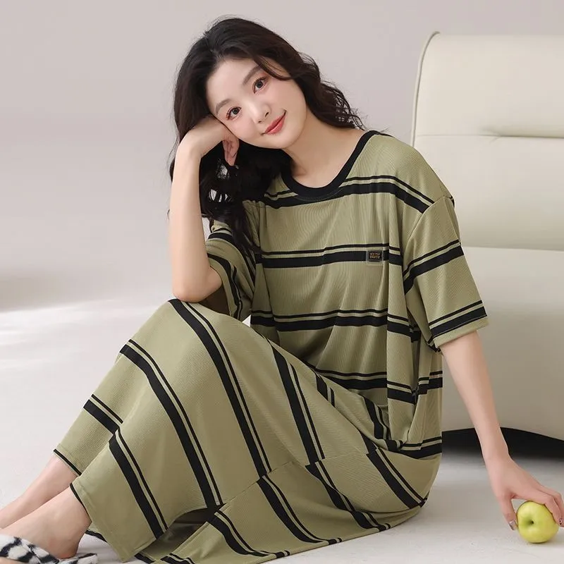 XISHE Nightgown Women's Olive Green-1