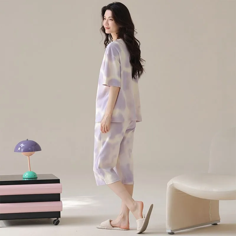 XISHE Pajama Set Women's Light Purple-2