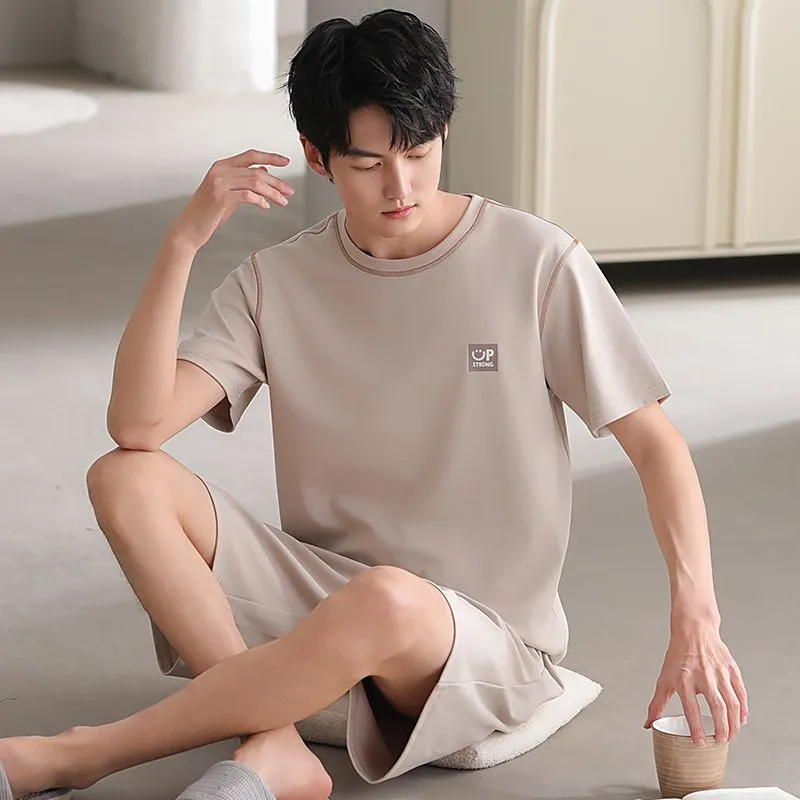 XISHE Pajama Set Men's Light Gray-2