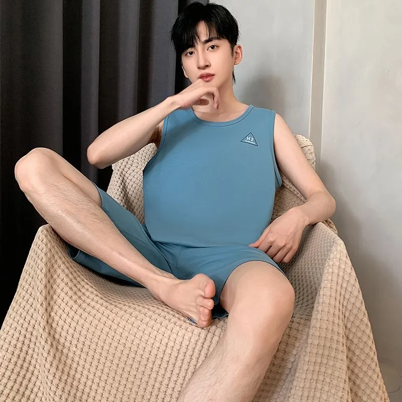 XISHE Pajama Set Men's Sky Blue-4