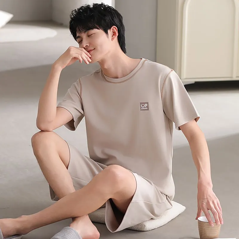 XISHE Pajama Set Men's Light Gray-3
