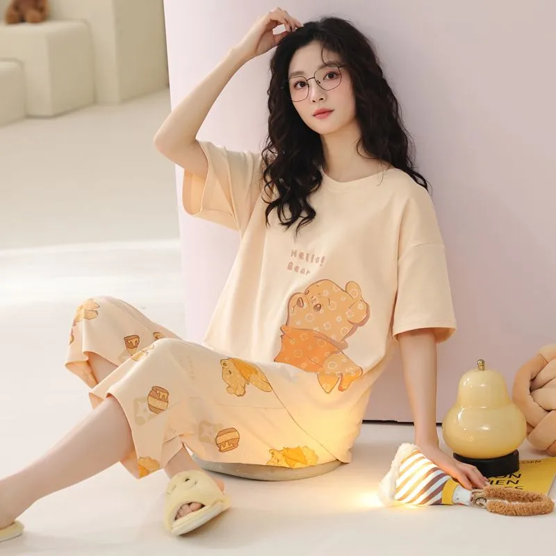XISHE Pajama Set Women's Ginger Yellow-4