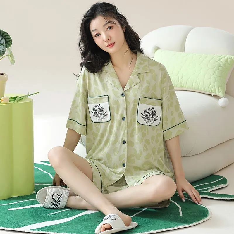 XISHE Pajama Set Women's Light Green-2