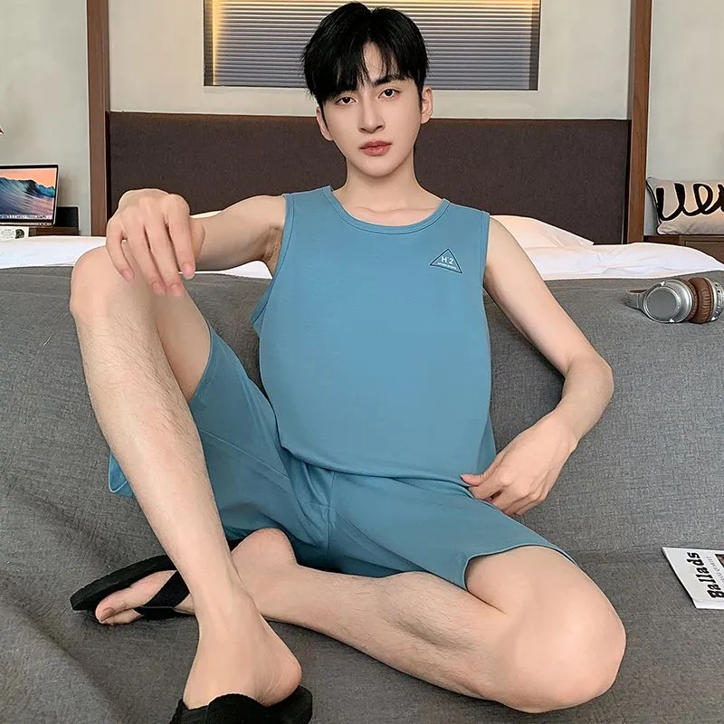XISHE Pajama Set Men's Sky Blue-1