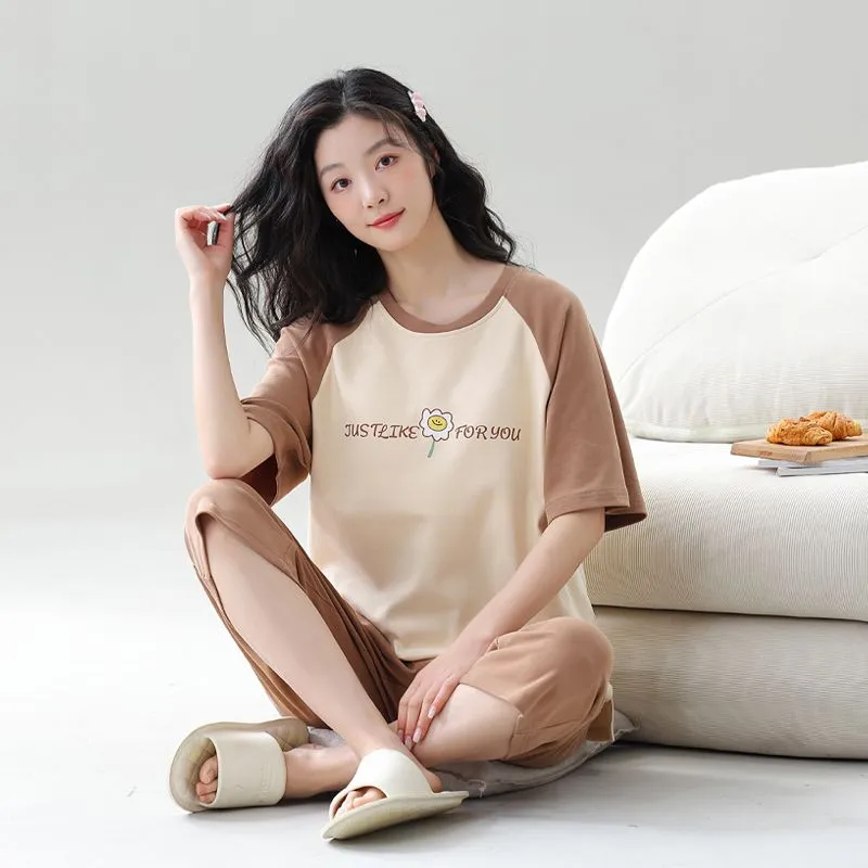 XISHE Pajama Set Women's Light Brown-3