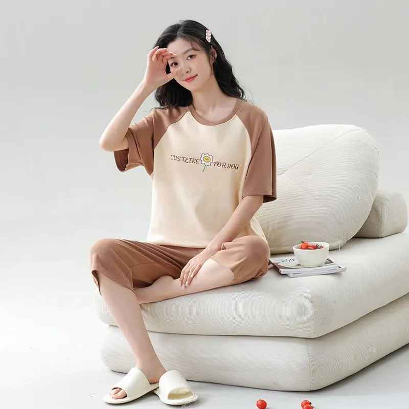 XISHE Pajama Set Women's Light Brown-2