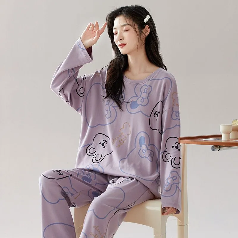 XISHE Pajama Set Women's Light Purple-2