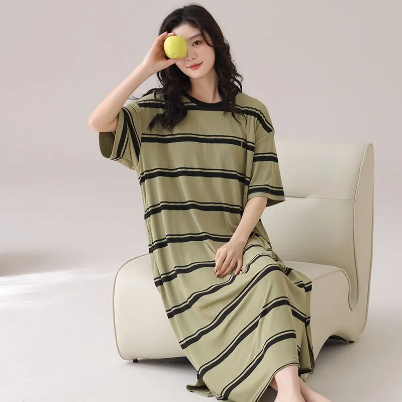 XISHE Nightgown Women's Olive Green-2