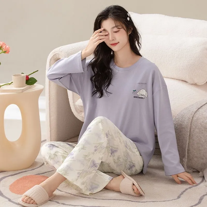 XISHE Pajama Set Women's Light Purple-1