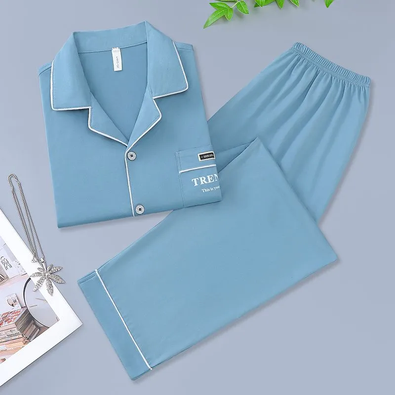 XISHE Pajama Set Men's Sky Blue-1