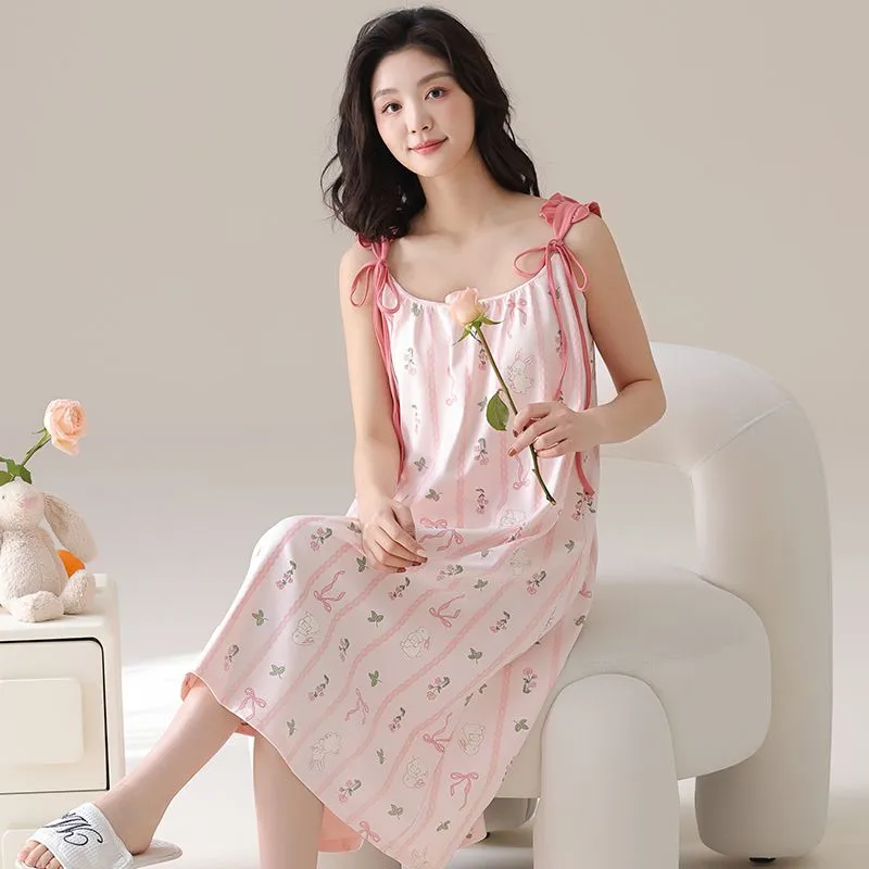 XISHE Nightgown Women's Light Pink-2