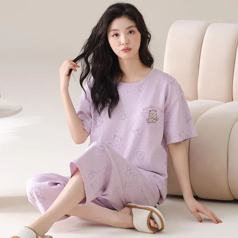 XISHE Pajama Set Women's Purple-2
