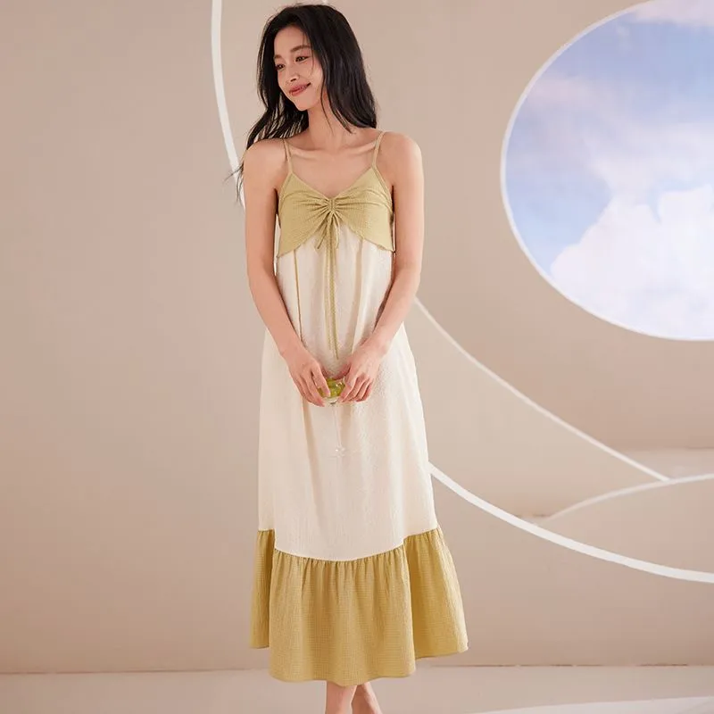 XISHE Nightgown Women's Apricot-4