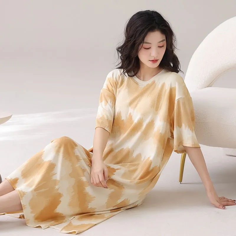 XISHE Nightgown Women's Ginger Yellow-2
