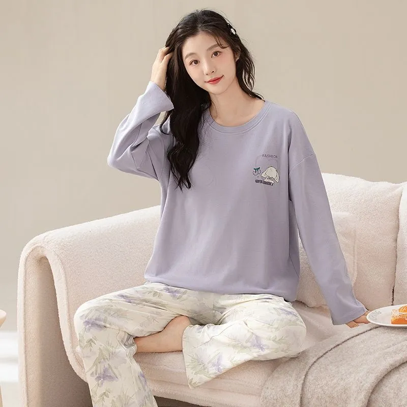 XISHE Pajama Set Women's Light Purple-2