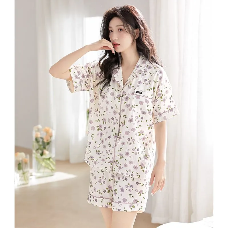 XISHE Pajama Set Women's Floral Pattern All Over Print-1